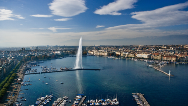 Jet d eau fountain Geneva